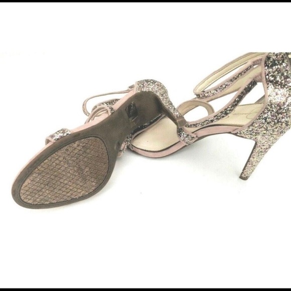 Jessica Simpson Blush Pink Glitter Suede heel - Picture 7 of 9